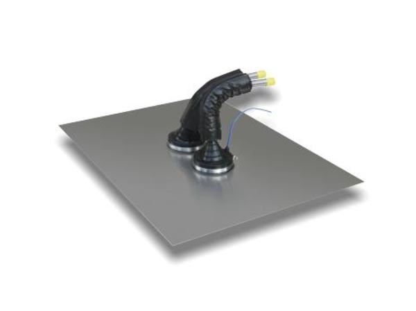 Pack of 2 lead roof flashings, with black silicone cones to fit 5 - 50mm pipe