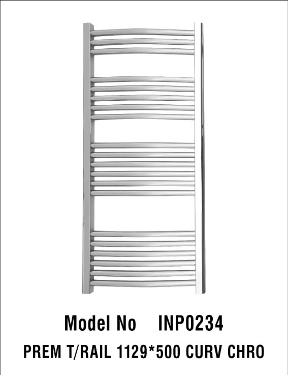 PREM T/RAIL 1129X500 CURV CHRO