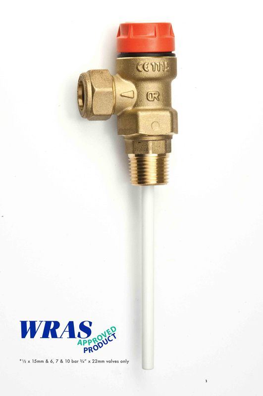 T AND P VALVES 3/4'''' M x 22mm 10 Bar (Long Probe)