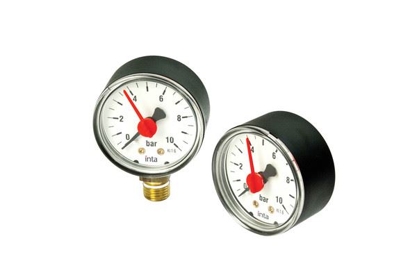 GAUGES 0-10 Bar 50mm Pressure Gauge 1/4 BSP Bottom Connection with PTFE Ring