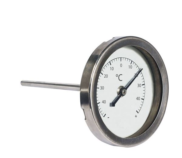 GAUGES 0-120 Deg Bi-Metal Thermometer/ 100mm Dial/ 100mm 1/2'''' Bottom Connection