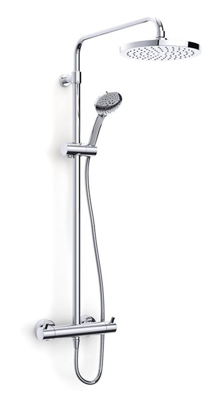 Kiko Thermostatic Bar shower with Telescopic riser, overhead soaker  and 5 function handset