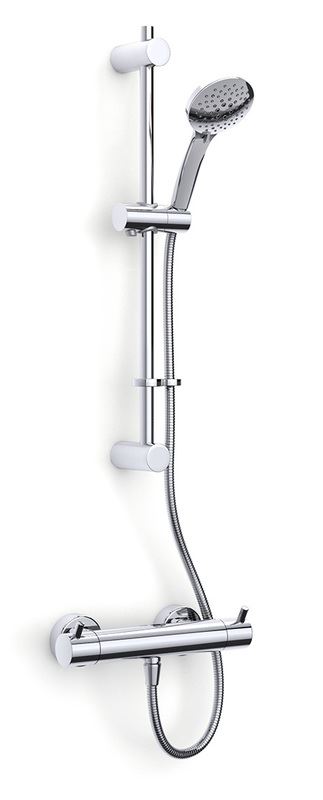 Kiko Thermostatic Bar shower with flexible slide rail kit and 5 function handset