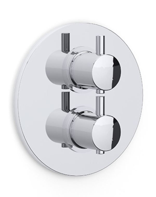 Kiko thermostatic concealed dual outlet shower