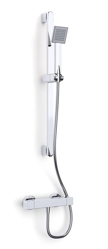 Nulo safe touch thermostatic bar shower with flexible slide rail kit