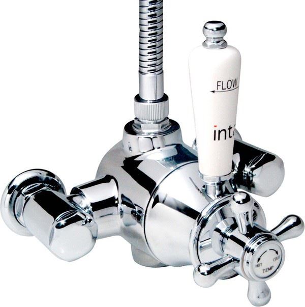 Traditional exposed dual control thermostatic shower valve
