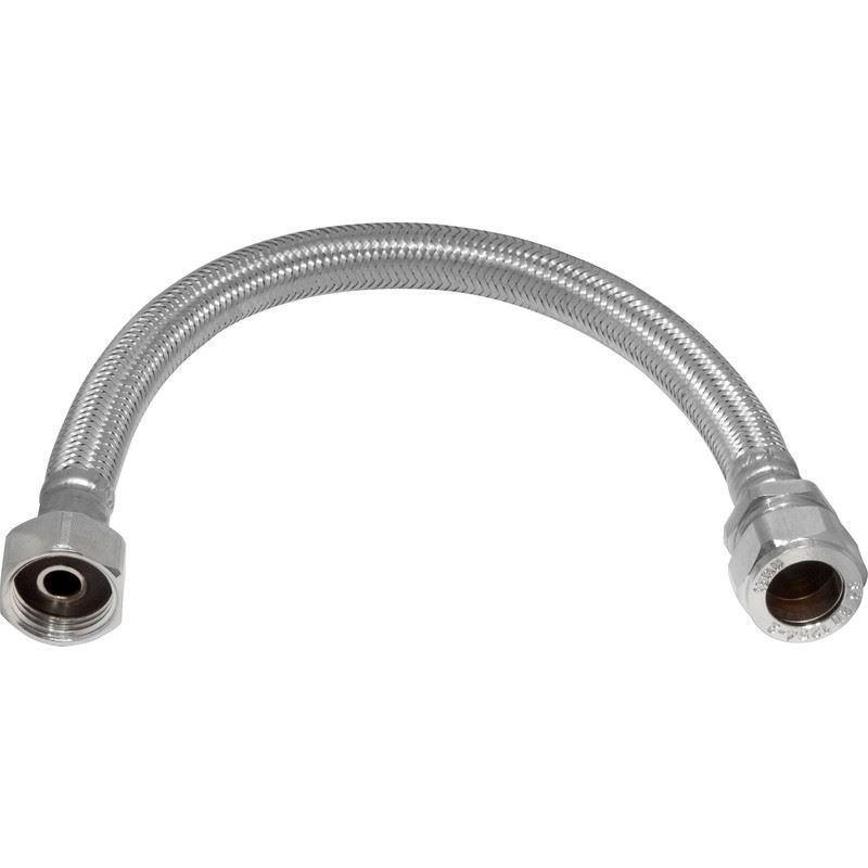 15MM X 1/2" BSP FLEXI TAP CONNECTOR - 300MM (10MM BORE)