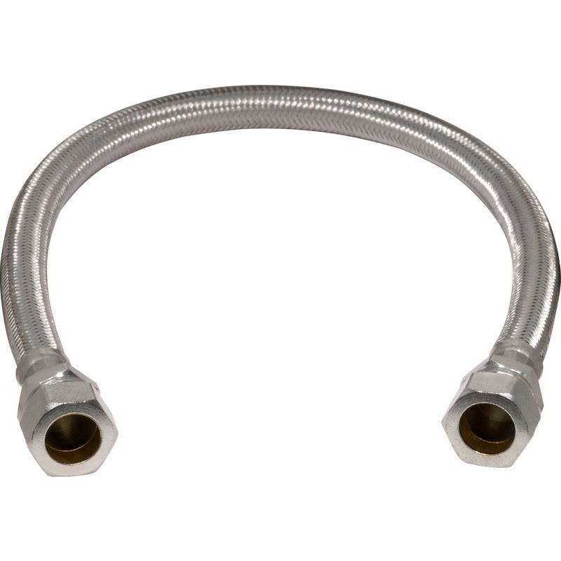15MM X 15MM BSP FLEXI TAP CONNECTOR - 300MM 12MM BORE