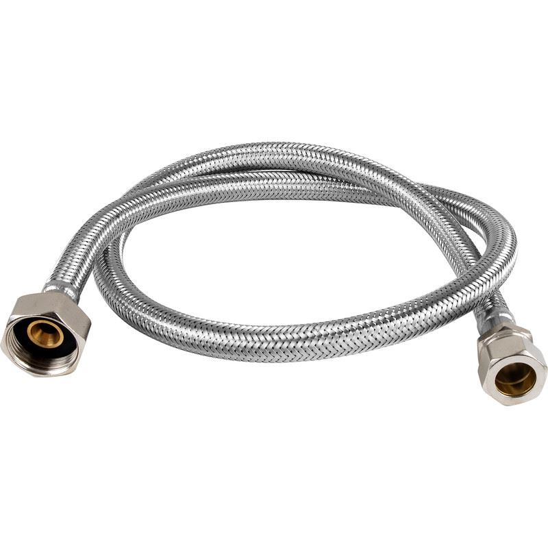 15MM X 3/4" BSP FLEXI TAP CONNECTOR - 500MM (10MM BORE)
