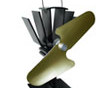 Heat Powered Stove Fan - Gold Blade