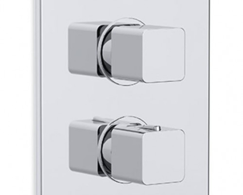 Mio thermostatic concealed dual outlet shower