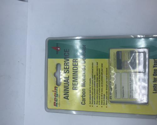 CO Card and Annual Service Reminder