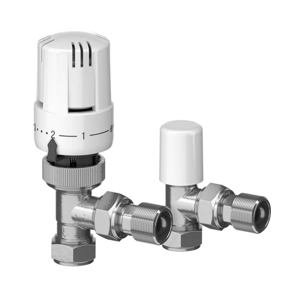 Angled 15mm TRV & Lockshield