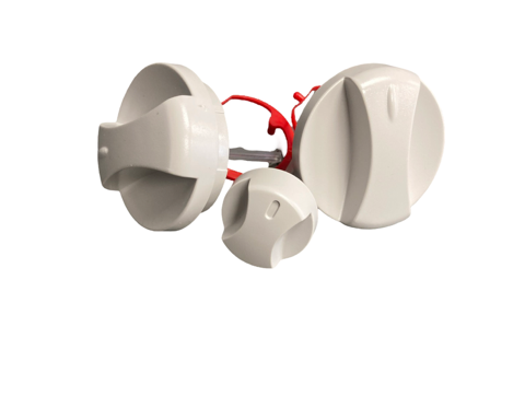 Buttons grey, kit of 3