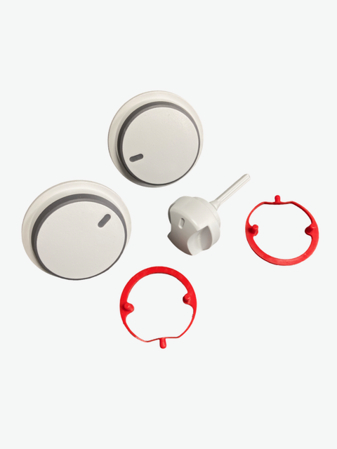 Buttons white, kit of 3
