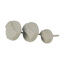 Buttons grey, kit of 3