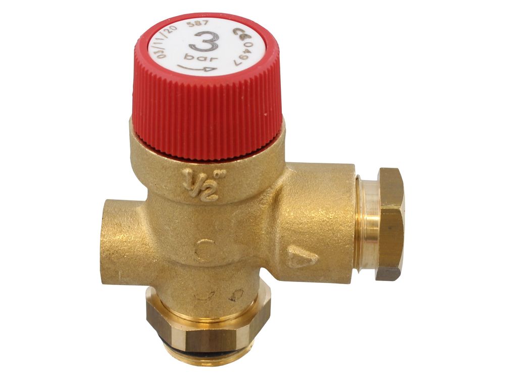 3 bar pressure relief valve with pressure gauge port